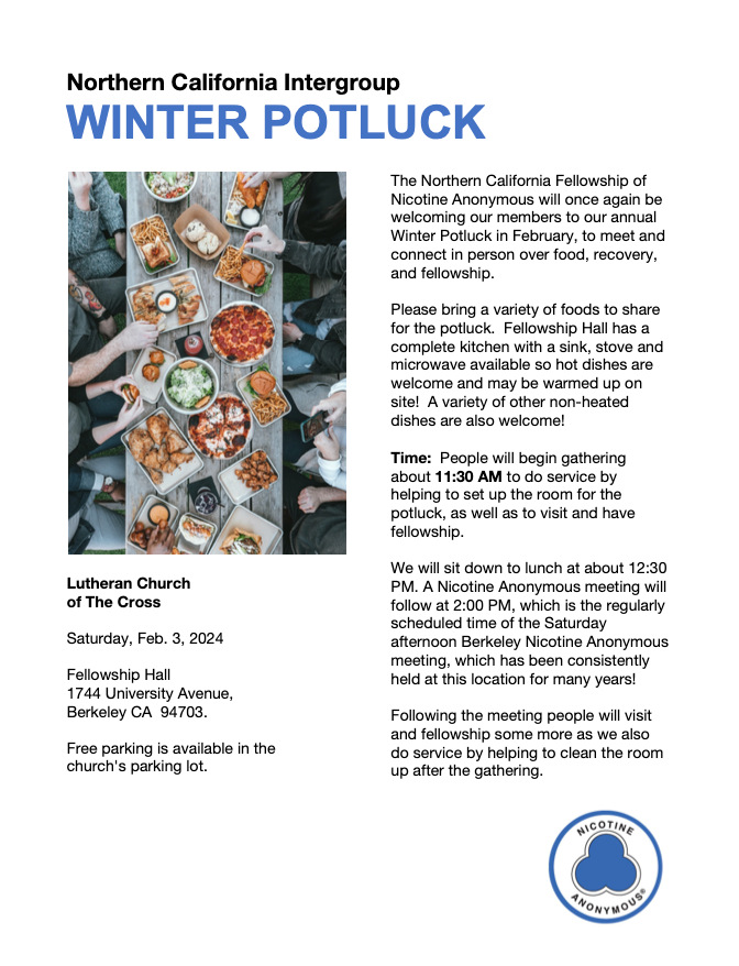 NicA NorCal 2024 Virtual Potluck Flyer